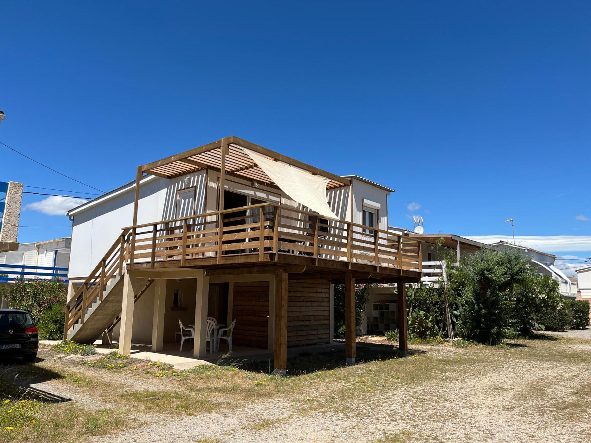 Maison Chalet 200 M De La Plage Climatisation Et Wifi Gruissan Exteriér fotografie